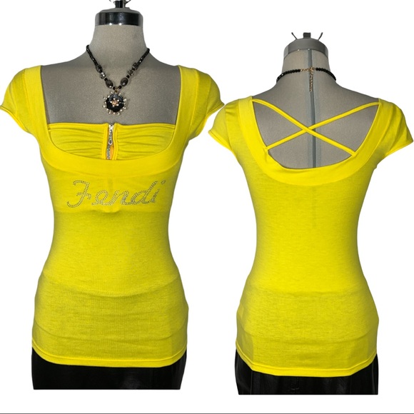 Color’s Depra Yellow Short Sleeves Size M - Picture 7 of 9